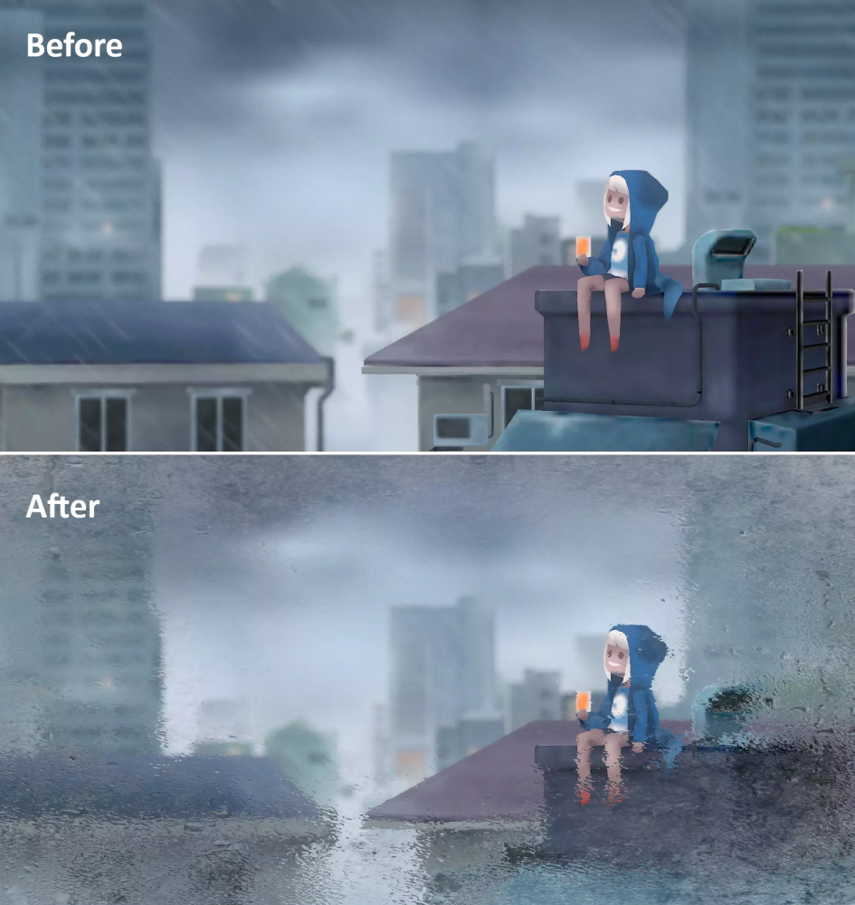 Fast Frost Rain Steam ( Mobile , URP , VR , AR , LWRP )
